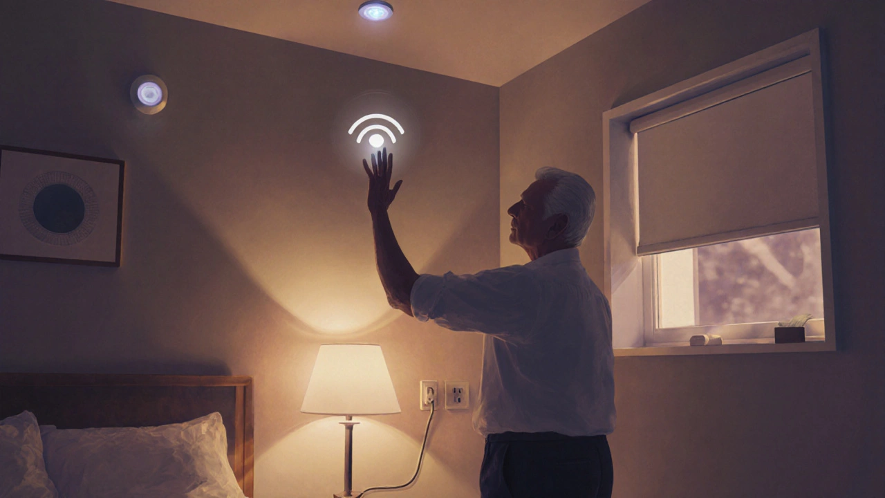 Menschen mit eingeschränkter Mobilität steuern Licht und Rollladen mit Handbewegungen.