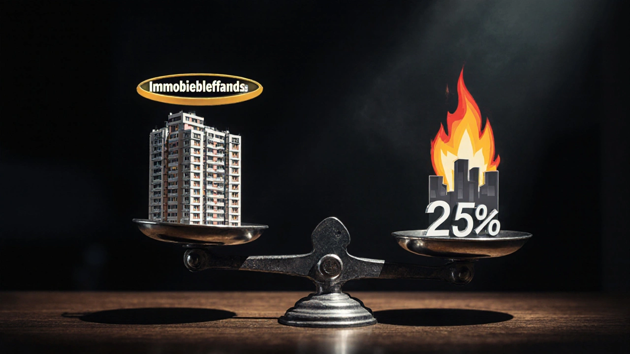 Waage vergleicht steuerbegünstigte Immobilienfonds mit voll versteuerten REITs in einem finanzellen Kontext.