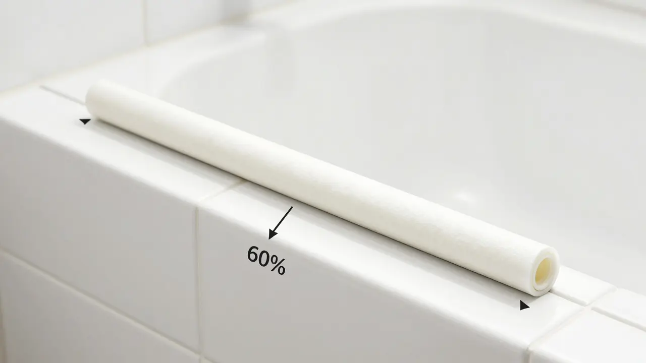 Querschnitt einer korrekt verfugten Fuge mit Hinterfüllschnur und konkaver Silikonform