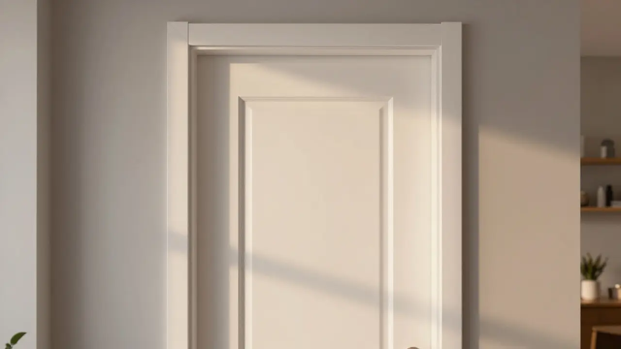 Perfekt ausgerichtete Innentür mit gleichmäßigen Fugenabständen