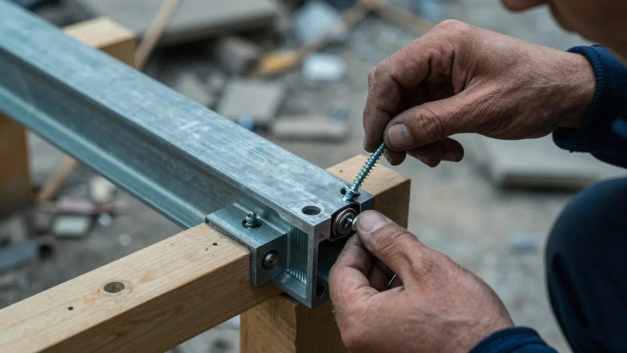 Detailaufnahme eines fachgerechten Rückbaus mit Fokus auf mechanische Verbindungen.