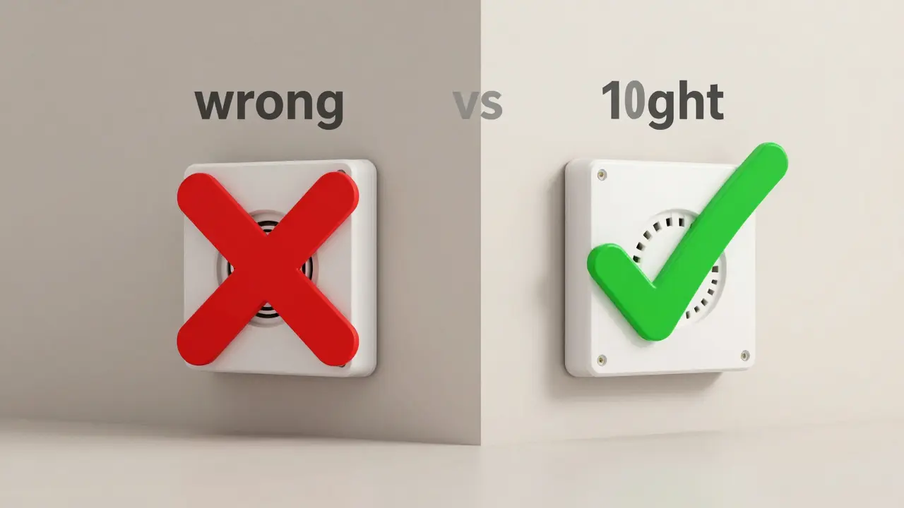 Korrektes Aufsetzen eines Feuchtemessgeräts mit Abstand zur Wandkante