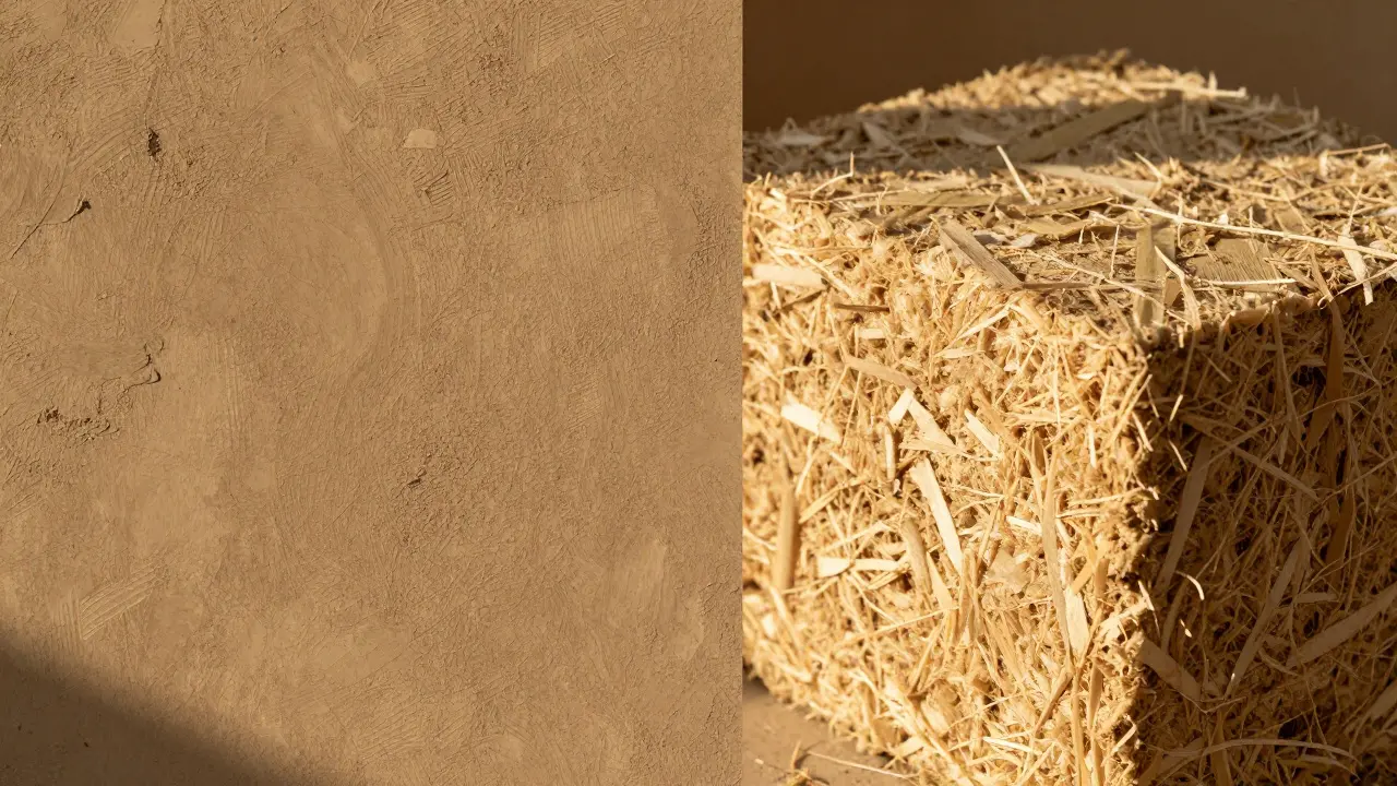 Natürliche Baumaterialien wie Lehmputz und Zellulosedämmung