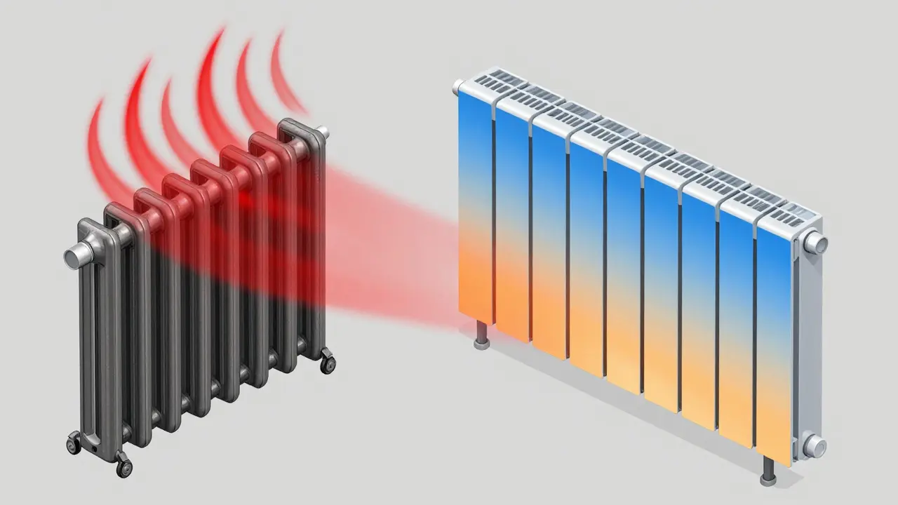 Vergleich alter und neuer Niedertemperatur-Heizkörper zur Effizienzsteigerung