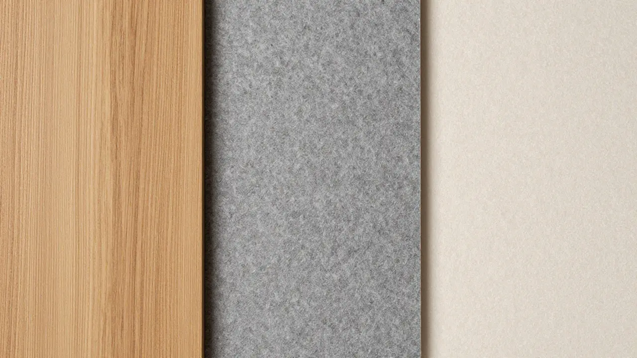 Vergleich von Holz-, PET-Filz- und Schaumstoff-Akustikpaneelen