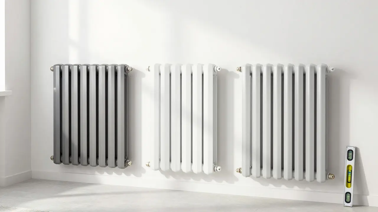 Vergleich moderner Heizkörpertypen an Wand