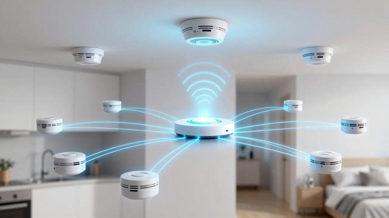 Vernetzte Rauchmelder als Mesh-Netzwerk im Haus