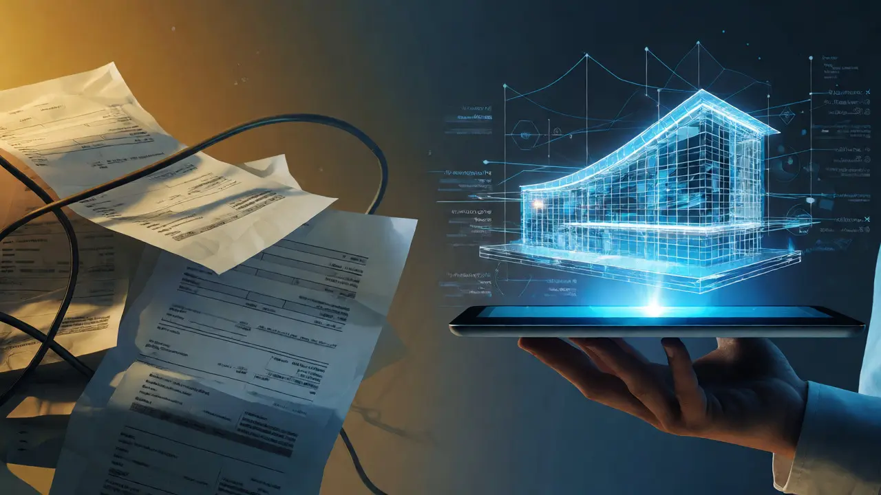 Digitale BIM-Modellierung überlagert chaotische Renovierungsarbeiten