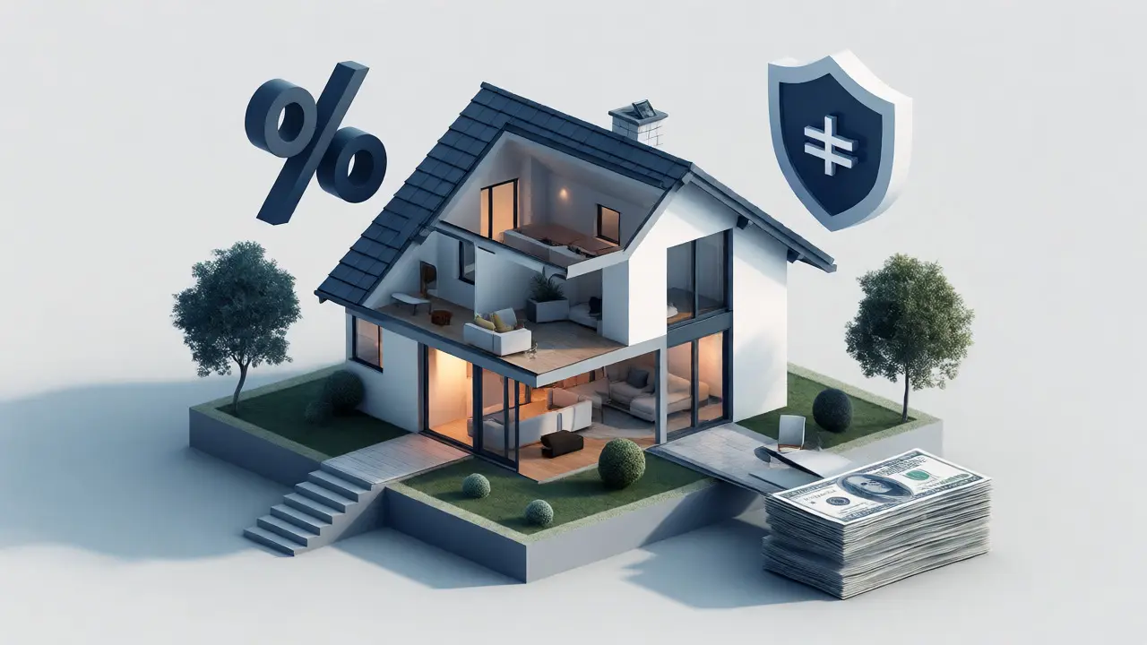 Konzeptdarstellung der Verkaufsnebenkosten beim Immobilienverkauf