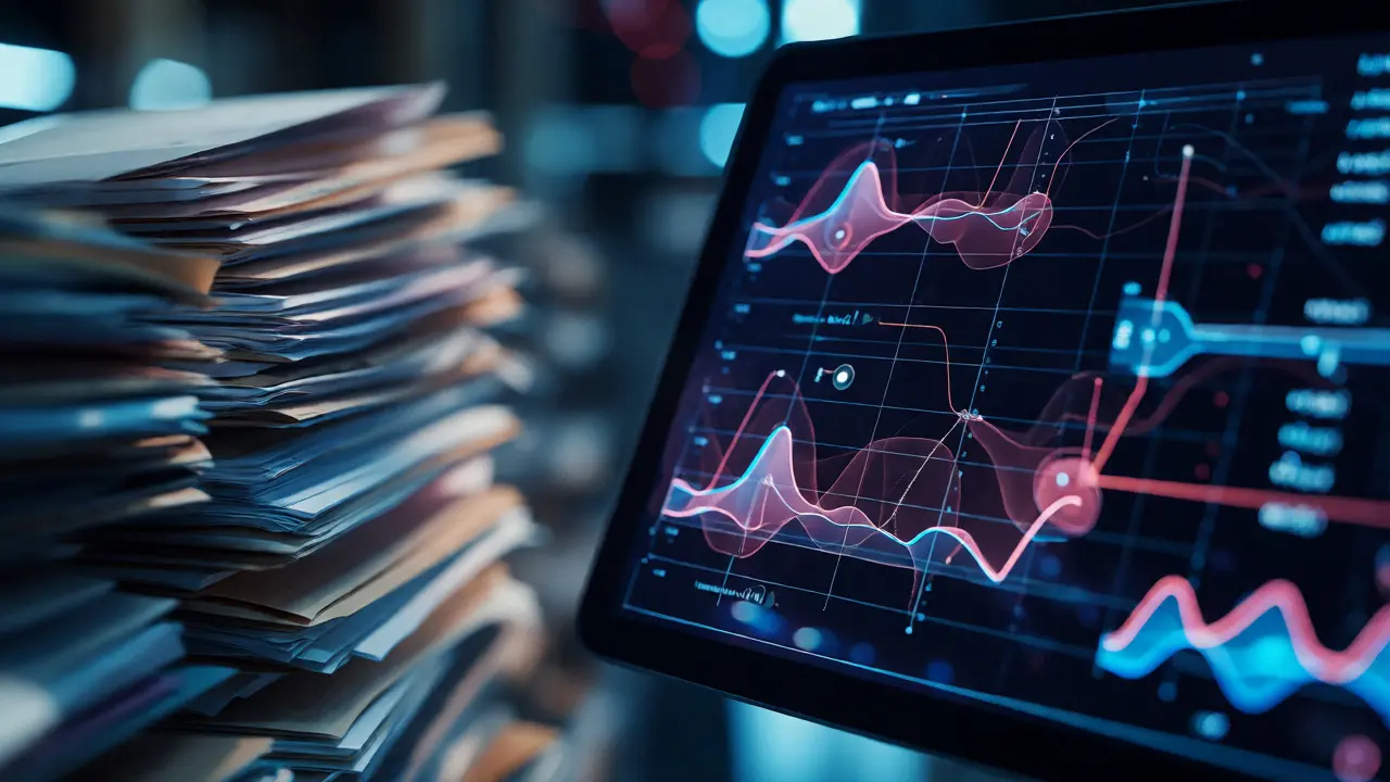 Vergleich von Papierakten und KI-Analyse